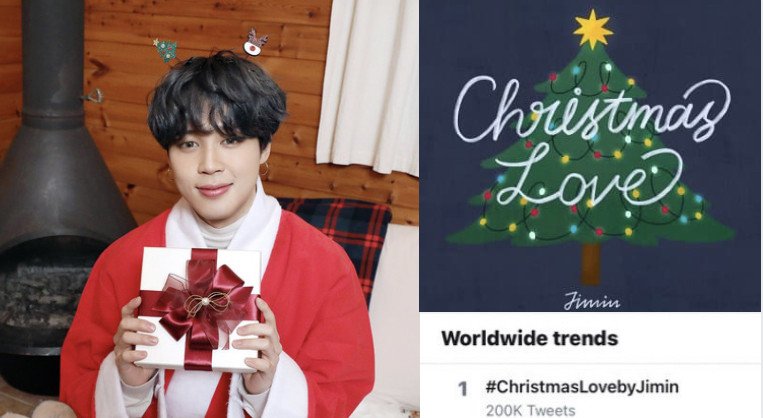 Jimin de BTS tendencia tras el lanzamiento de Christmas Love y pulveriza varios récords