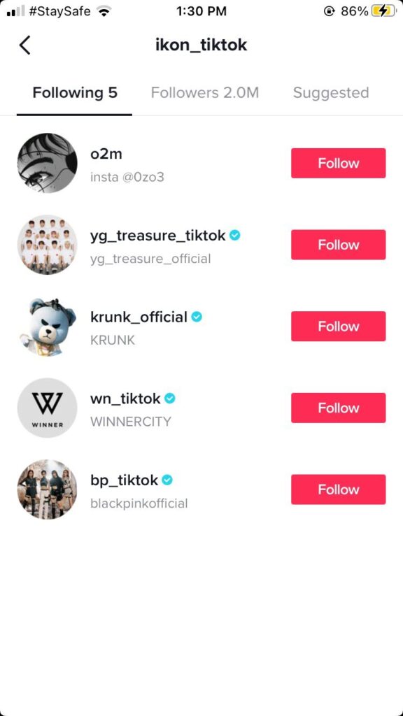 La cuenta de Tik Tok de iKON hackeada