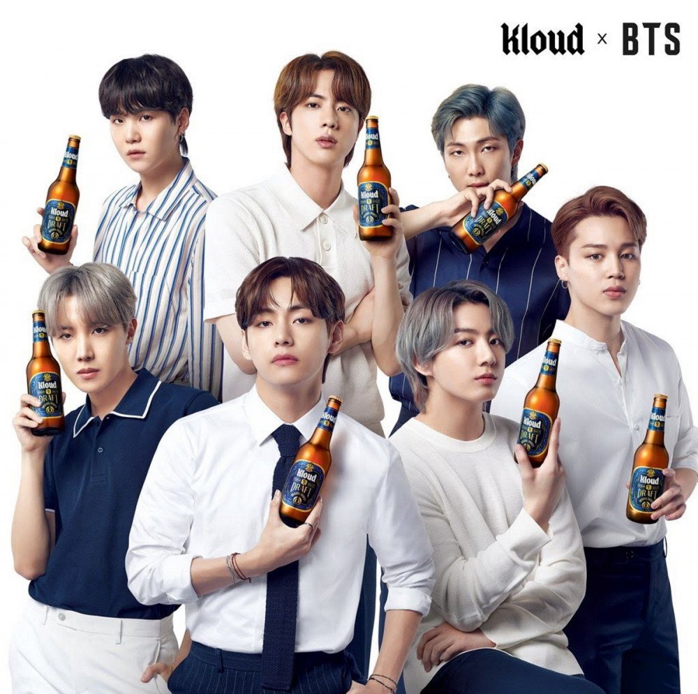 BTS nombrado como nuevos modelos de 'Kloud Beer'
