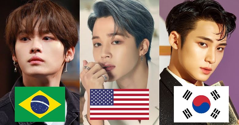 Los cinco artistas masculinos de K-Pop más vistos de 14 países diferentes en todo el mundo