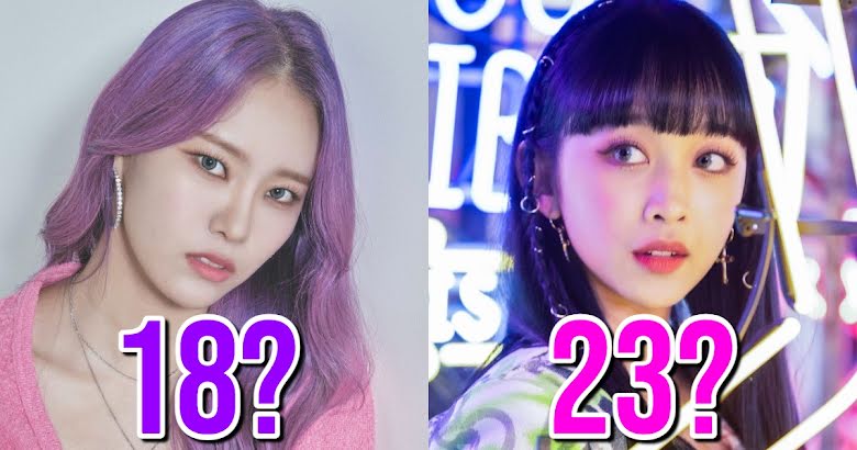 Las edades promedio de debut de mayor a menor de 13 grupos de chicas rookies del K-Pop